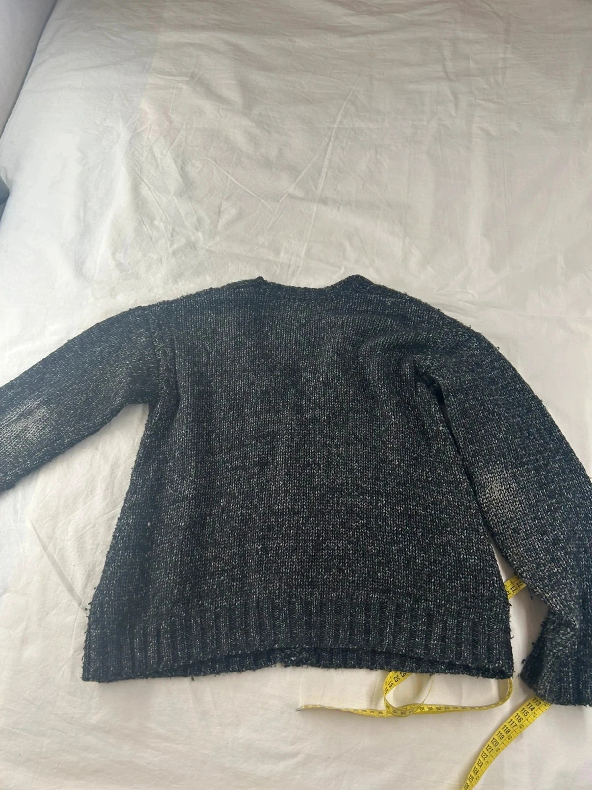 Sweat pull cardigan en laine et acrylique noir gris karl marc john – photo 13